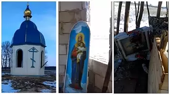 Неизвестные разгромили часовню УПЦ МП: ВИДЕО