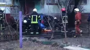 На Небесной Сотни в Житомире взорвался автомобиль: ВИДЕО
