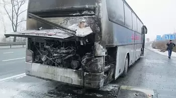 На трассе Киев-Чоп загорелся международный автобус с пассажирами: ФОТО, ВИДЕО