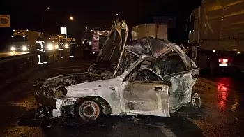 В Киеве столкнулись BMW X5 и Lanos — пассажир Lanos сгорел, водитель BMW X5 объявлен в розыск (ФОТО)
