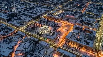 ЗАСНЕЖЕННЫЙ ЖИТОМИР с высоты птичьего полёта: ФОТОРЕПОРТАЖ
