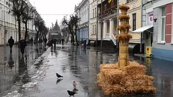 В Житомире появился настоящий Рождественский Дидух (фото)