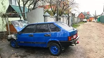 В Житомире сгорела девятка: ФОТО